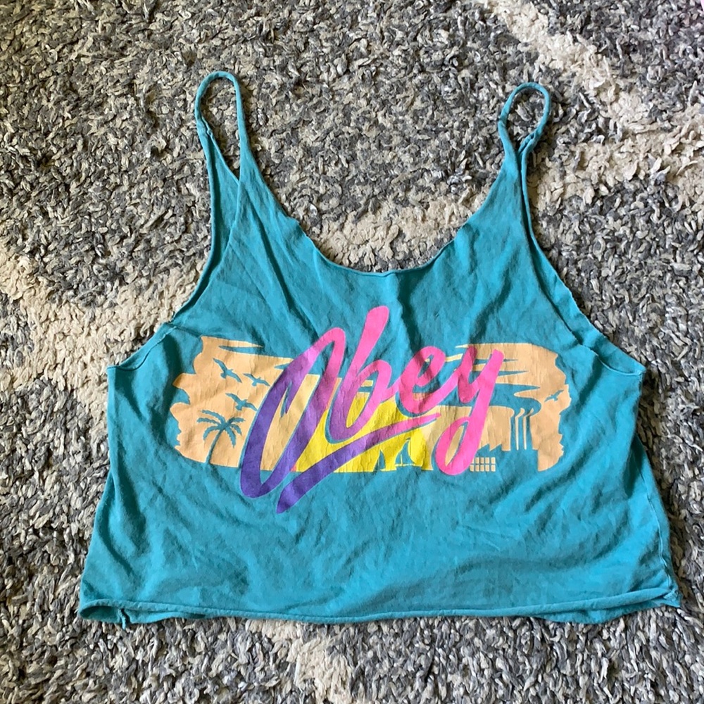Obey vintage crop tank
